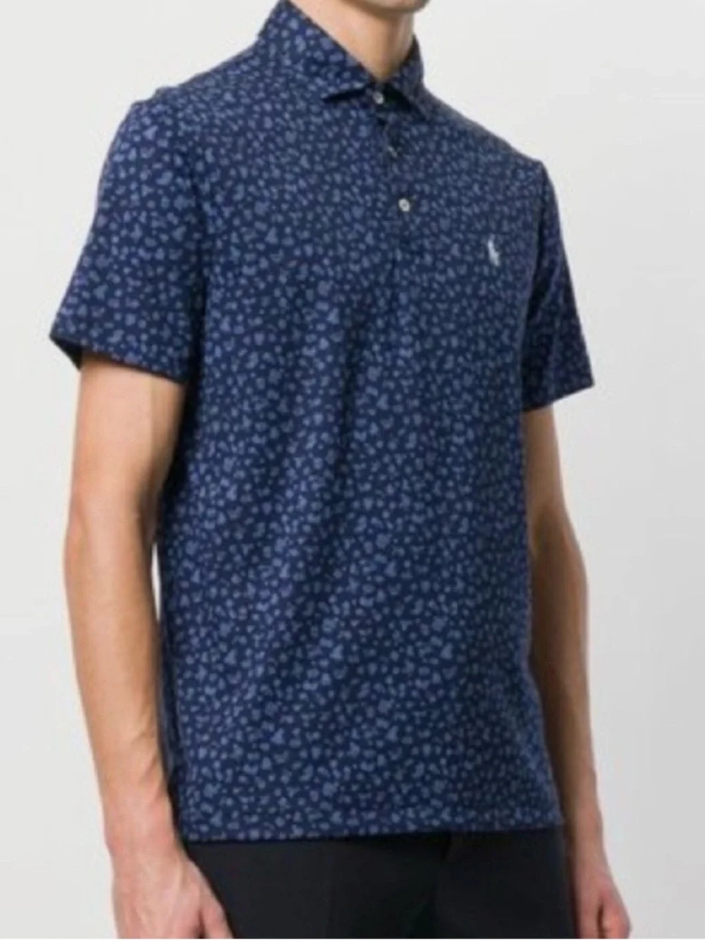 Polo by Ralph Lauren Navy Printed Short-Sleeve Polo